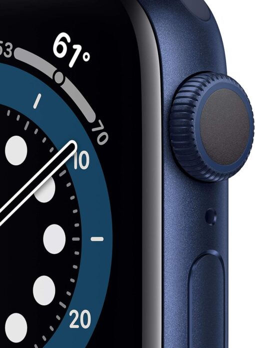 Renewed Apple Watch Series 6 (GPS, 40mm) Blue Aluminum - Deep Navy Sport Band - Image 2