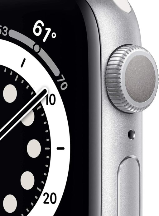 Renewed Apple Watch Series 6 (GPS, 40mm) Silver Aluminum - White Sport Band - Image 2