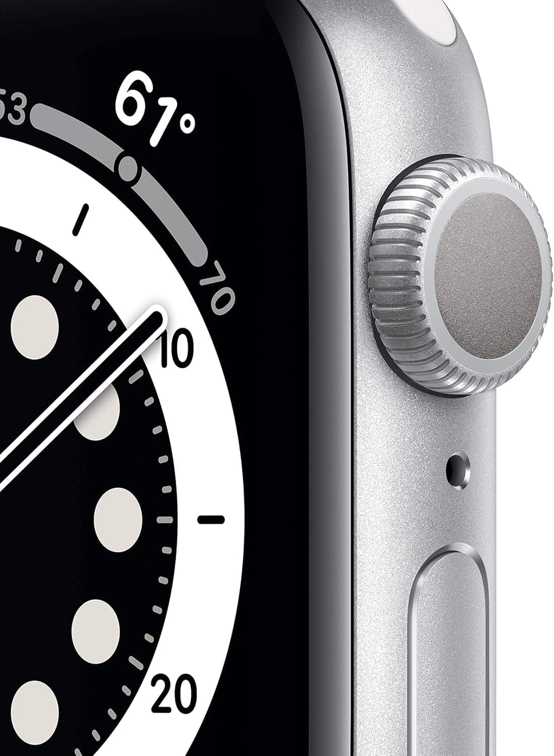Renewed Apple Watch Series 6 (GPS, 40mm) Silver Aluminum - White Sport Band - Image 2