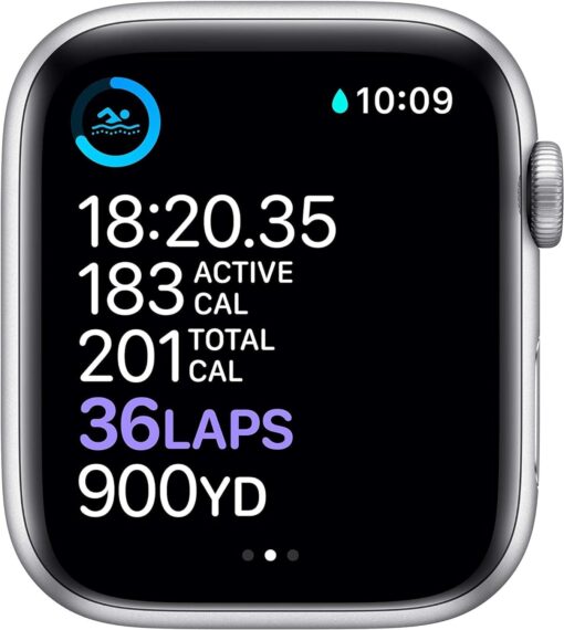 Renewed Apple Watch Series 6 (GPS, 44mm) Silver Aluminum - White Sport Band - Image 4