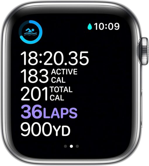 Renewed Apple Watch Series 6 (GPS + Cellular, 44mm) Silver Stainless Steel - White Sport Band - Image 4