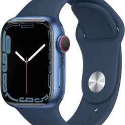Renewed Apple Watch Series 7 (GPS + Cellular) 45mm Blue Aluminum - Abyss Blue Sport Band