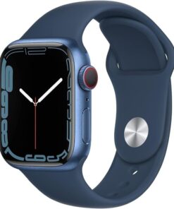 Renewed Apple Watch Series 7 (GPS + Cellular) 45mm Blue Aluminum - Abyss Blue Sport Band