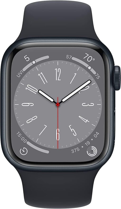 Renewed Apple Watch Series 8 GPS 41mm Midnight Aluminum - Midnight Sport Band M/L - Image 2
