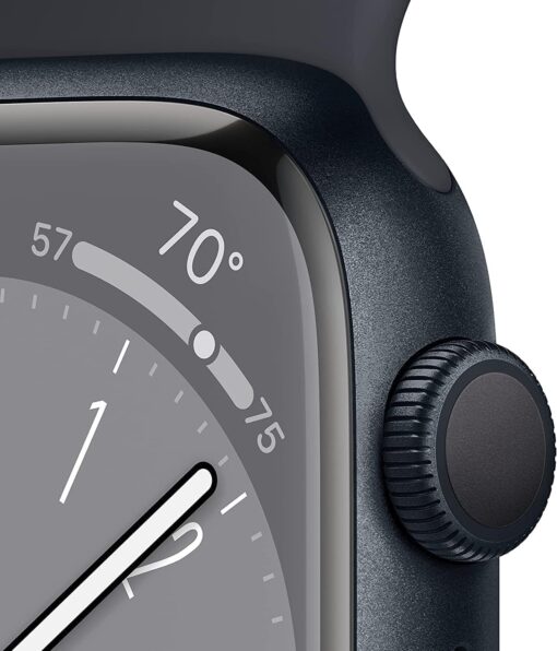 Renewed Apple Watch Series 8 GPS 41mm Midnight Aluminum - Midnight Sport Band M/L - Image 3