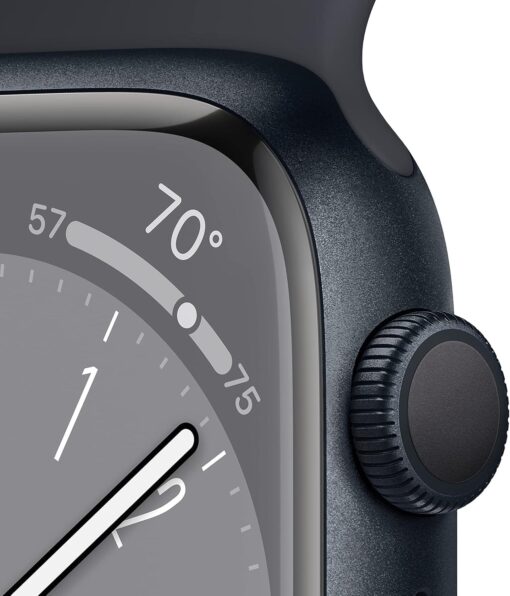 Renewed Apple Watch Series 8 GPS 45mm Midnight Aluminum - Midnight Sport Band (M/L) - Image 3