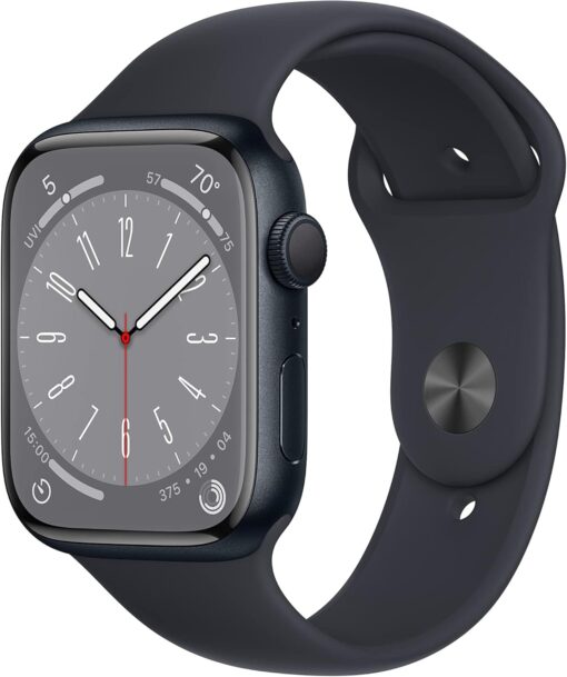 Renewed Apple Watch Series 8 GPS 45mm Midnight Aluminum - Midnight Sport Band (M/L)