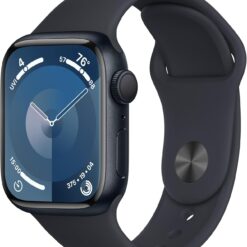 Renewed Apple Watch Series 9 (GPS, 41mm) Midnight Aluminum - Midnight Sport Band (S/M) - Excellent Condition