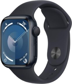 Renewed Apple Watch Series 9 (GPS, 41mm) Midnight Aluminum - Midnight Sport Band (S/M) - Excellent Condition