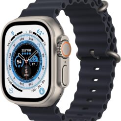 Renewed Apple Watch Ultra 49mm Titanium GPS Cellular - Midnight Ocean Band (Excellent Condition)