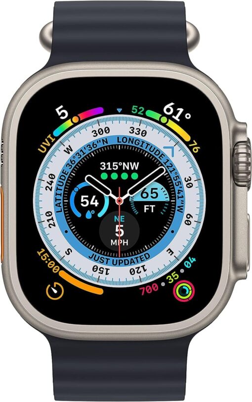 Renewed Apple Watch Ultra 49mm Titanium GPS Cellular - Midnight Ocean Band (Excellent Condition) - Image 2