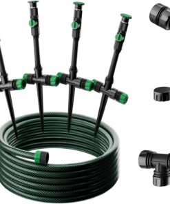 RESTMO Flexible Sprinkler System - 50ft DIY Irrigation Kit for Lawns & Gardens