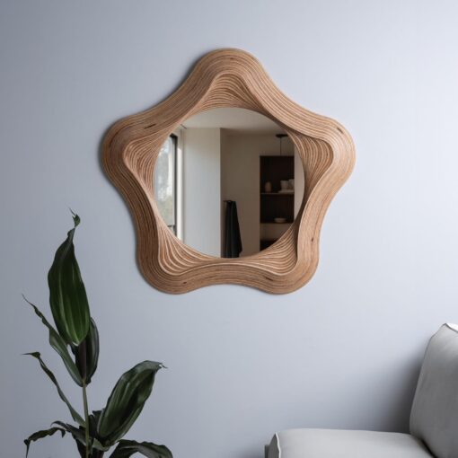 Round Wood Mirror - Custom Entryway, Bathroom & Bedroom Decor - Farmhouse Style - Christmas Item - Image 2