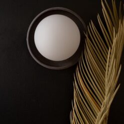 Rustic Black Ceramic Wall Sconce - Modern Farmhouse Bedside Lamp - Home Decor Lighting