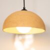 Sand Yellow Ceramic Dome Pendant Light - 8/12/16/19" Dining Room Kitchen Chandelier