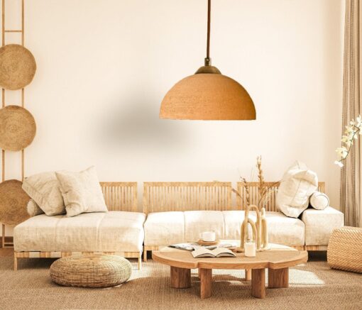 Sand Yellow Ceramic Dome Pendant Light - 8/12/16/19" Dining Room Kitchen Chandelier - Image 2