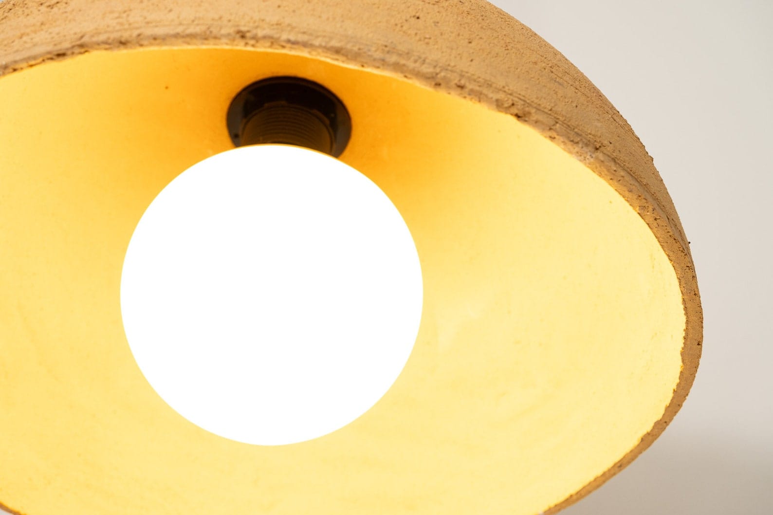 Sand Yellow Ceramic Dome Pendant Light - 8/12/16/19" Dining Room Kitchen Chandelier - Image 3