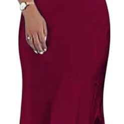 Satin Bridesmaid Dress Spaghetti Strap Slit - Prom Formal Evening Gown