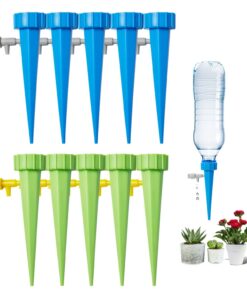 Self Watering Spikes - 10 Pack Plant Watering Devices for Vacation, Indoor & Outdoor Use