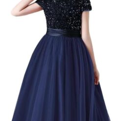 Sequin Tulle Flower Girl Dress Wedding Bridesmaid Gown Birthday Party Pageant Floor Length