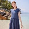 Short Linen Dress Women's Summer Cotton Blend Natural Casual Sundress