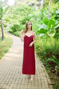 Silk Maxi Dress Nightgown - Backless Beach Wedding Slip - Bridal Item