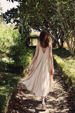 Sleeveless Cotton Summer Dress Women's Mid-Calf Casual Sundress