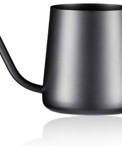 Small Watering Can Indoor Plants - 12oz Stainless Steel Long Spout - Black