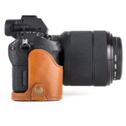 Sony A7S II A7R II Leather Camera Case - Handmade Half Case Cover - Vintage Style - Lightweight Protection
