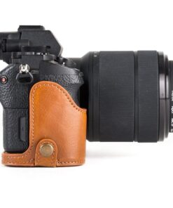 Sony A7S II A7R II Leather Camera Case - Handmade Half Case Cover - Vintage Style - Lightweight Protection
