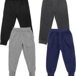 Studio 3 Boys' 4-Pack Fleece Jogger Sweatpants - Active Kids' Pants Set