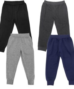 Studio 3 Boys' 4-Pack Fleece Jogger Sweatpants - Active Kids' Pants Set