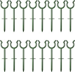 Taiyin 20-Pack Garden Hose Guide Stakes - Decorative Hose Holder Brackets for Lawn & Garden - Plant Protector - 3/4 Inch