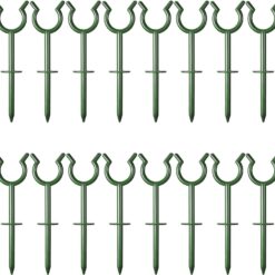 Taiyin 20-Pack Garden Hose Guide Stakes - Decorative Hose Holder Brackets for Lawn & Garden - Plant Protector - 3/4 Inch