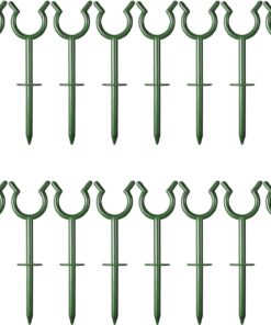 Taiyin 20-Pack Garden Hose Guide Stakes - Decorative Hose Holder Brackets for Lawn & Garden - Plant Protector - 3/4 Inch