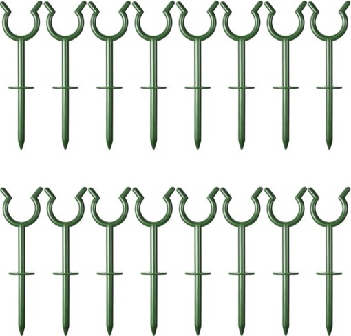 Taiyin 20-Pack Garden Hose Guide Stakes - Decorative Hose Holder Brackets for Lawn & Garden - Plant Protector - 3/4 Inch