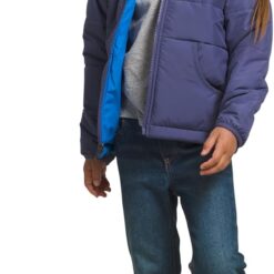 The North Face Kids' Reversible Perrito Hooded Jacket - Cave Blue - Size 3T