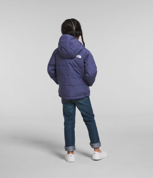 The North Face Kids' Reversible Perrito Hooded Jacket - Cave Blue - Size 3T - Image 4