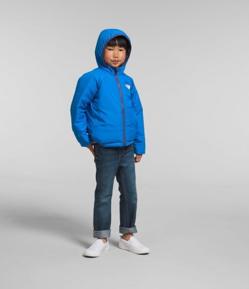 The North Face Kids' Reversible Perrito Hooded Jacket - Cave Blue - Size 3T - Image 3
