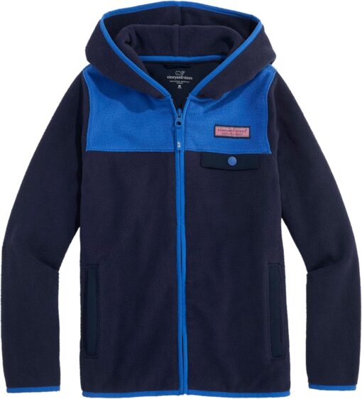 vineyard vines Boys' Harbor Fleece Full-Zip Hoodie - Cozy Kids' Sweatshirt - Image 4
