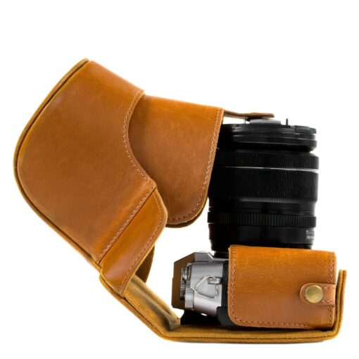 Vintage Leather Camera Case for Fujifilm X-T30 X-T20 X-T10 - Retro Cover with Battery Access & Strap - Image 2