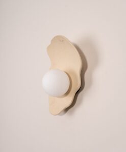 Wabi Sabi Beige Ceramic Wall Sconce - Handmade Textured Lamp - Custom Design Lighting - Home Decor Item