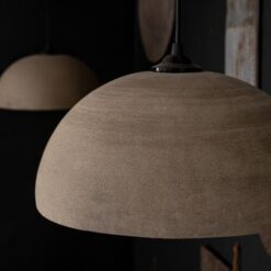 Wabi Sabi Ceramic Pendant Light - 19" Gray Handmade Chandelier - Kitchen Island Lighting - Valentine's Day Item