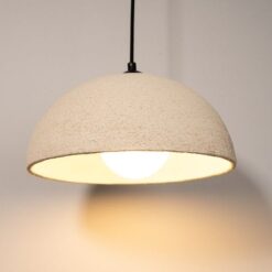 Wabi Sabi Ceramic Pendant Light - Beige Textured Chandelier - Handmade Personalized Lighting - Christmas Home Item