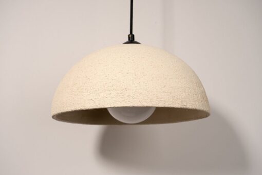 Wabi Sabi Ceramic Pendant Light - Beige Textured Chandelier - Handmade Personalized Lighting - Christmas Home Item - Image 4