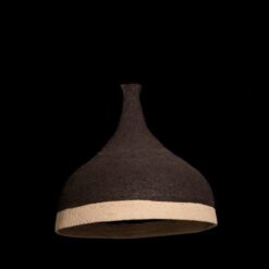 Wabi Sabi Ceramic Pendant Light - Black & White Amorphous Chandelier - Textured Kitchen Island Lighting - Handmade