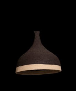Wabi Sabi Ceramic Pendant Light - Black & White Amorphous Chandelier - Textured Kitchen Island Lighting - Handmade