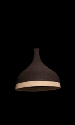 Wabi Sabi Ceramic Pendant Light - Black & White Amorphous Chandelier - Textured Kitchen Island Lighting - Handmade