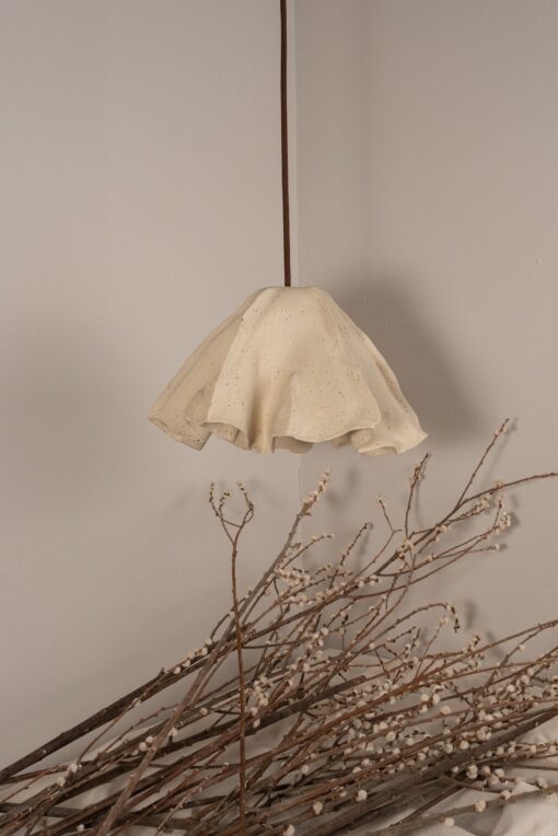 Wabi Sabi Ceramic Pendant Light - Handmade Textured Modern Ceiling Lighting Fixture - Image 3