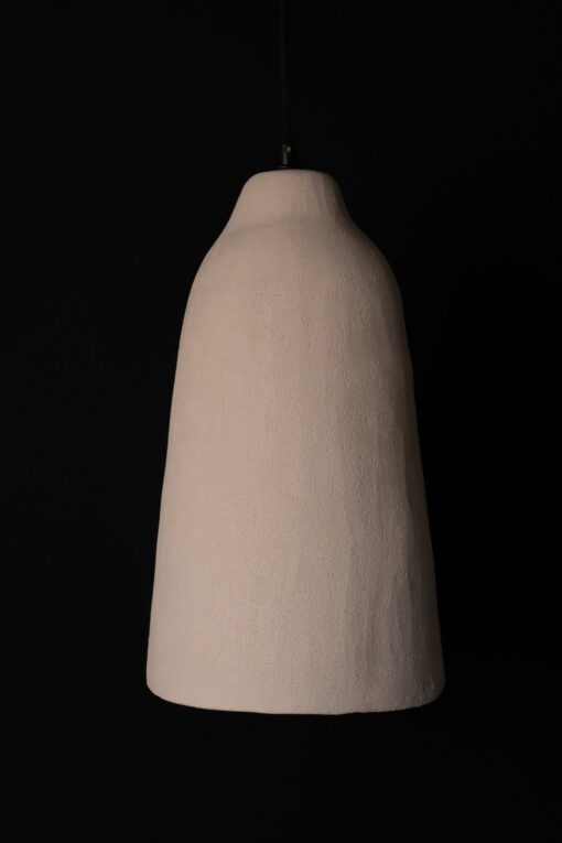 Wabi Sabi Ceramic Pendant Light - Long Handmade Chandelier for Kitchen Island - Textured Natural Lamp - Image 4